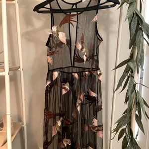 Maxi Sheer Embroidered Dress